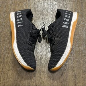 NOBULL Men’s Crossfit Training Shoes Size 7 (Women’s 8.5) Black White Gum Bottom